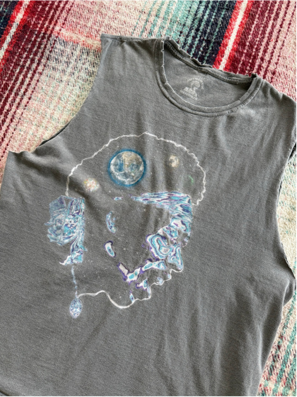 Jimi Hendrix Gray Distressed Muscle Tee XL